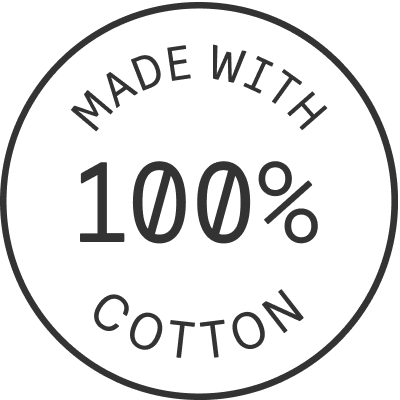 Made with 100% cotton